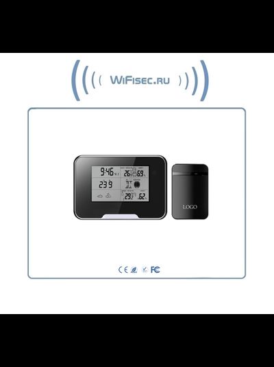 IP видеоняня WiFi (Настольные часы - метеостанция с внешним датчиком температуры, охранная видеокамера) с аккумулятором и с DVR, Full HD 1 Mp (HDSmartIPC)