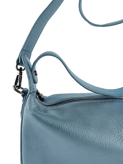(АРТИКУЛ: 9933/1/22) СУМКА ЖЕНСКАЯ НЕБОЛЬШАЯ, НАТУРАЛЬНАЯ КОЖА, ГОЛУБАЯ, РЕМЕНЬ ЧЕРЕЗ ПЛЕЧО