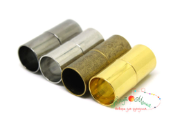 МАГНИТНАЯ ЗАСТЁЖКА "ЦИЛИНДР" - 8мм - НИКЕЛЬ / СЕРЕБРО