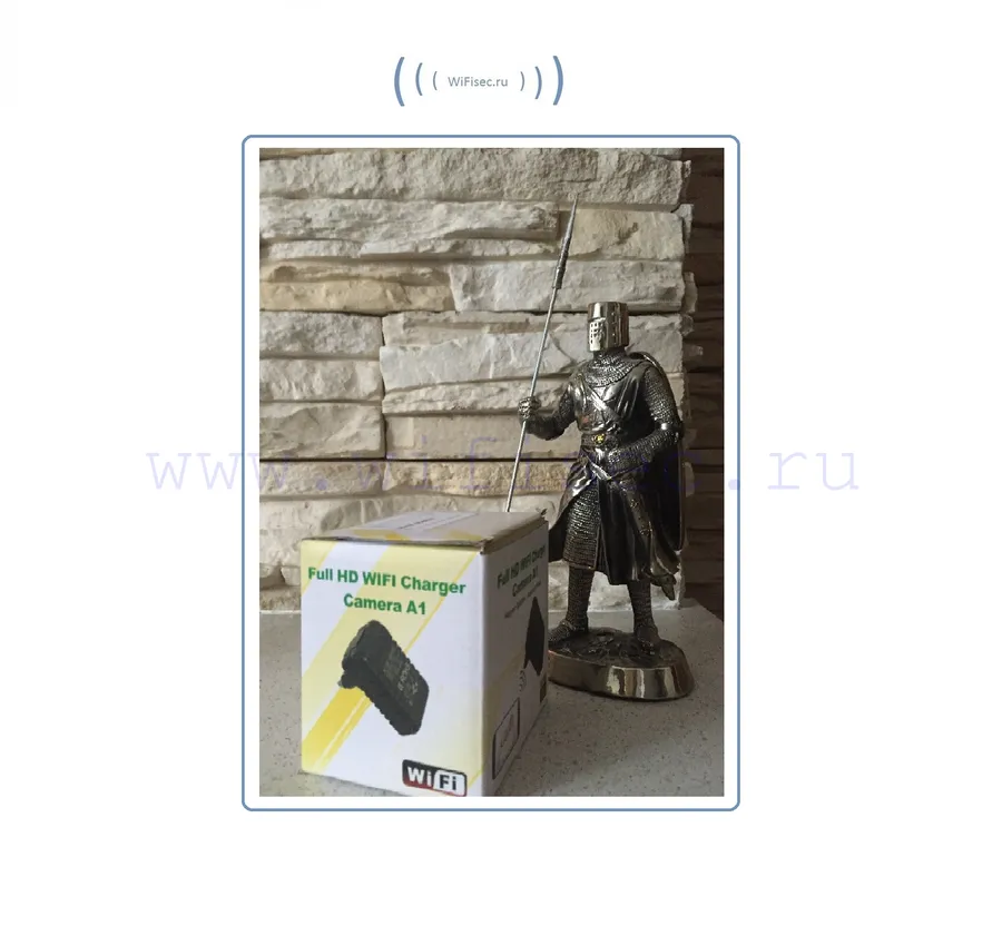 Видеоняня p2p WiFi видеокамера с аккумулятором в виде блока питания.