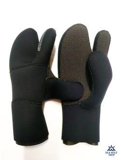 Рукавицы неопреновые 7мм Aquatics 3х-палые AQ243-09 н/н 2я обт. Кевлар р.L
