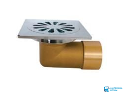 Трап для душевой  VIEIR 100*100 латунь с сухим затвором угловой выпуск в Тамбове