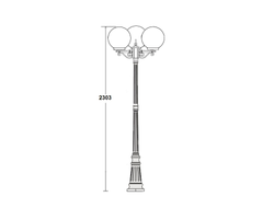 Садово-парковые светильники шар GLOBO L-3-08 (189см)