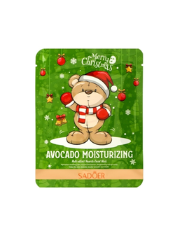 SADOER маска д/лица тканевая увлажняющая с авокадо 25г