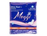 MEGGI Прокладки гигиенические ULTRA MAXI+  на критические дни 8шт MEG618