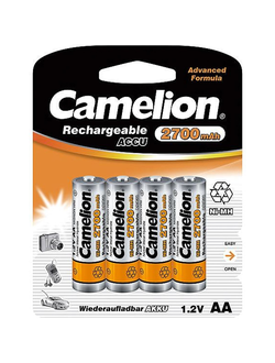 Батарейка аккумуляторная никель-металлогидридная Camelion AA2700mAh/4BL 4 штуки