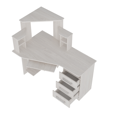 Стол компьютерный Каспер ясень белый Ш1300хВ1300хГ801