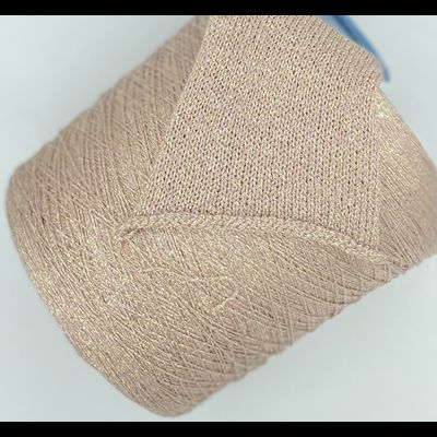 TORCITURA DI DOMASO art.FANTASIA 80% VI вискоза 20% PL 750 метров в 100 граммах цв.  BK112/СС розовое золото