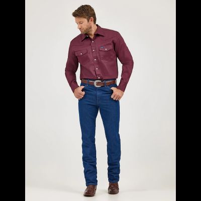 Рубашка Wrangler® Cowboy Cut® Work Shirt Firm Finish