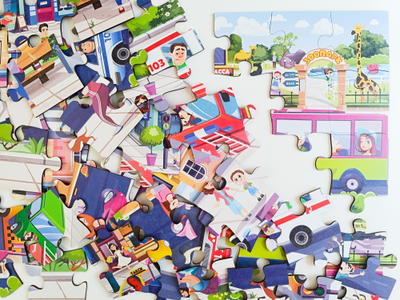 Пазл "Транспорт в городе"