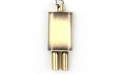 Брелок глушитель, металл, БРОНЗА