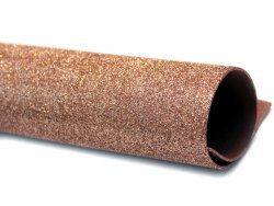 Фоамиран глитерный, толщина 2 мм,  20*30 см, цвет светло коричневый (№14)