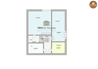 Одноэтажный дом с мансардой из газобетона. Проект №138