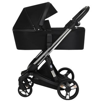 Коляска 3в1 ibebe i-stop Ткань Black, CHROME рама