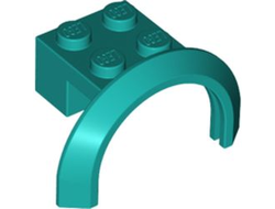 Vehicle, Mudguard 4 x 2 1/2 x 1 2/3 with Arch Round, Dark Turquoise (50745 / 6289733 / 6430579)