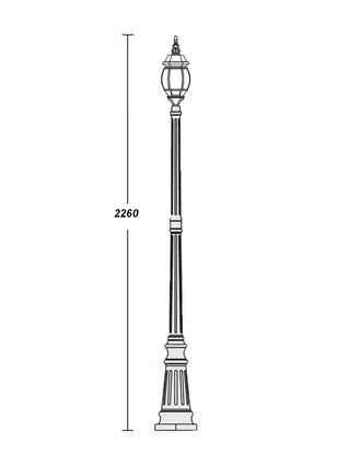 Садово-парковый светильник серии America S bg(126см)