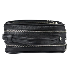 Кожаный несессер Carolo black (арт. 6004-01)