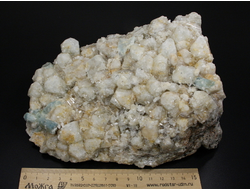 Топаз, Берилл голубой (Аквамарин), друза, Забайкальский край, Шерловогорское месторождение (170*125*95 мм, 3323 г) №25250