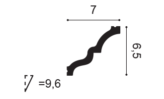 Карниз C325 MANOIR - 6,5*7*200см