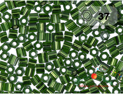 Toho Hexagon 11/0 - 5г - 37 Прозрачный оливин с серебряной линией внутри