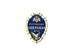 Знак нагрудный (жетон) Росгвардия ФГУП Охрана синий