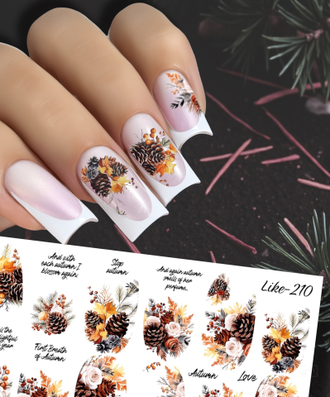 Слайдер-дизайн для ногтей LIKE-210