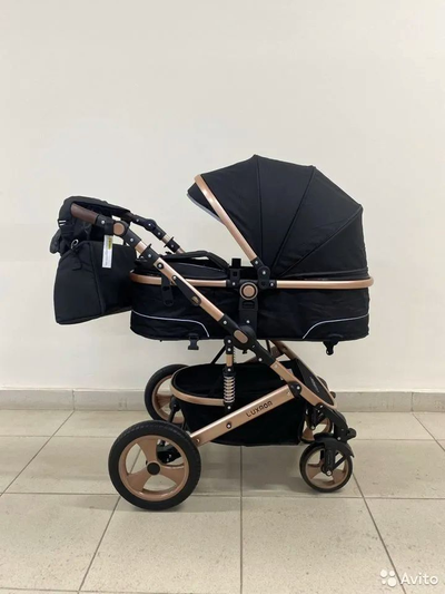 Детская коляска 3 в 1 Luxmom 518 Черный