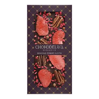 Шоколад тёмный "Клубника, пекан, малина", 100г (Chokodelika)