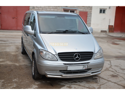 Защита переднего бампера двойная d60/42 для Mercedes-Benz Vito (2005-2014)