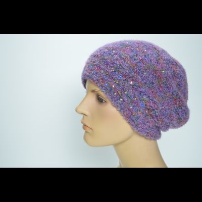 Берет и шарф Vizio 1313 фиолетовый с розовым