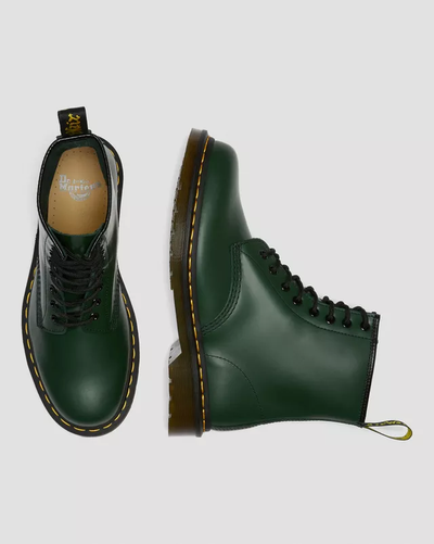 Ботинки Dr Martens 1460 Green Smooth Leather Lace Up Green