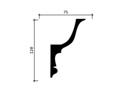 Потолочный плинтус для подсветки DECOR-DIZAYN DD509, из дюрополимера, под покраску, ударопрочный, 2 метра