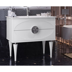 Тумба с раковиной Opadiris Ибица 90, напольная белый/хром