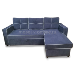 ПП061 Диван угловой Генри Х дельфин. Размер: 2350*850*1500. Спальная зона: 1400*1950.