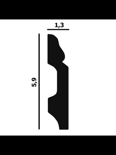 Напольный плинтус из дюрополимера Perfect Plus Р27, 2 м.п.