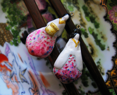 Восточная красавица. Серьги в восточном стиле - миниатюра из полимерной глины