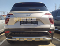 Защита заднего бампера с перемычками d60/42 для для Hyundai Creta 2021-