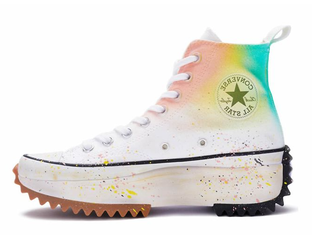 High top converse rainbow top