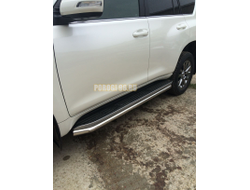 Защита штатного порога труба d60 для Toyota Land Cruiser Prado 150 (2010-...)