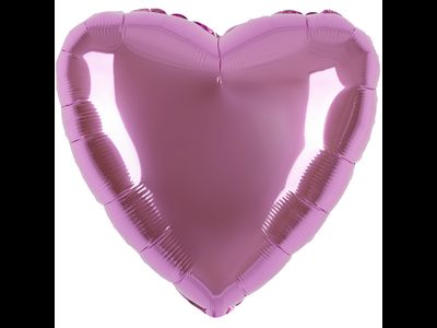 Шар (18''/46 см) Сердце, Светло-розовый