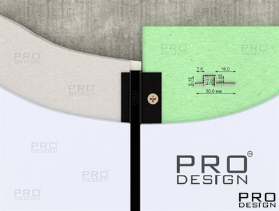 Декоративная рейка Pro Design 615 Черный анодированный