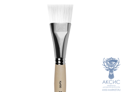 Кисть Roubloff жемчужная синтетика/ плоская 30/ ручка коротк. матовый лак/ для парафина Kpf30