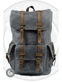 Серый рюкзак из канваса