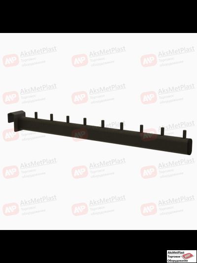 MB-U940Z Кронштейн прямой черный шагрень 9 штырьков на овальную-прямоугольную трубу универсальный L=400 мм
