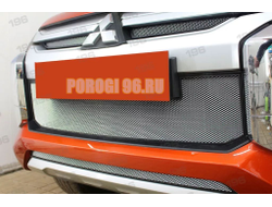 Защита радиатора для Mitsubishi L200 2019- chrome верх