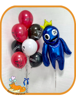 10 шариков с гелием под потолок Roblox и фигура