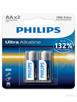 Батарейка Philips ultra LR6 BL-2 (24)(72)