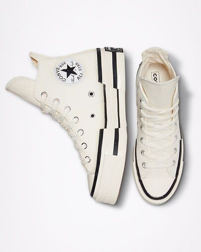 Женские на платформе летние белые Converse Chuck 70 Plus A00915C