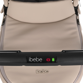 Коляска 3в1 ibebe i-stop Экокожа Beige, CHROME рама