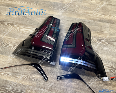 Стопы Toyota Land Cruiser Prado 150 2009-2024 с анимацией черные